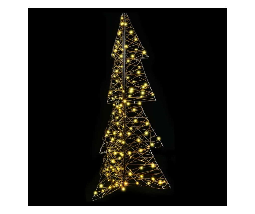 Коледно дърво с 160 LED светодиода Топло бяло 150 cm Ратан - 5