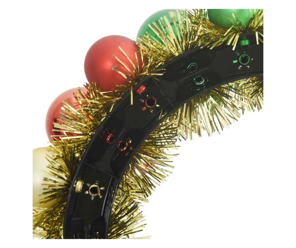 Коледни топки венци 2 pcs Многоцветен 33 x 33 x 7 см Полистирен - 6