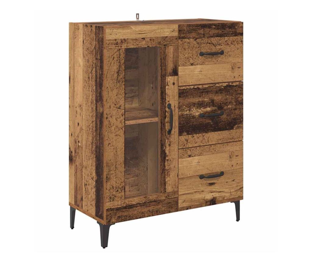 Висок шкаф Старо дърво 69,5 x 34 x 180 см Инженерно дърво - 5
