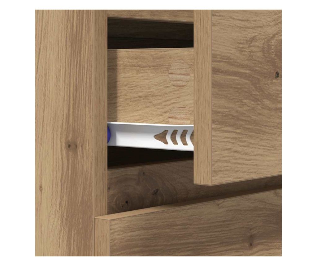 Служебен шкаф с чекмедже Дъб 60 x 35 x 70 cm Инженерно дърво - 8
