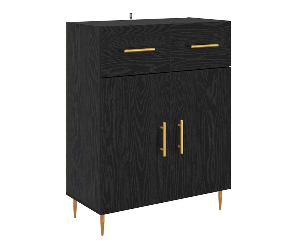 Висок шкаф Черния дъб 69,5 x 34 x 180 см Инженерно дърво - 4