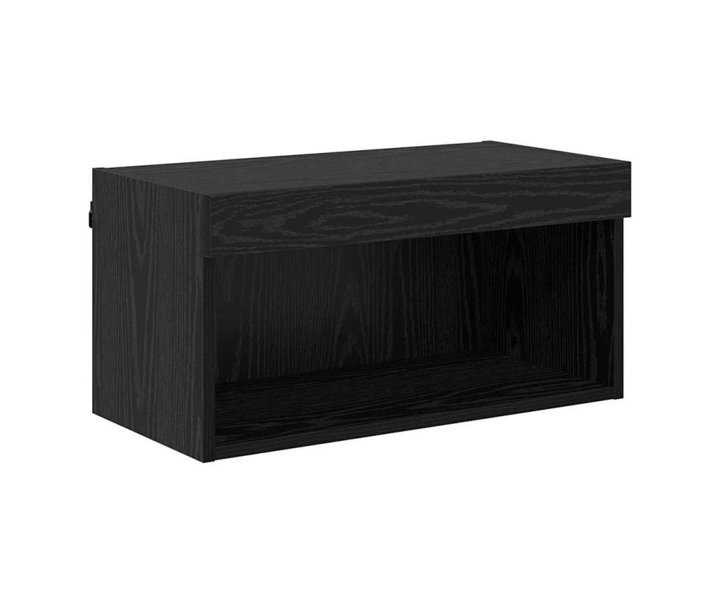 ТВ стенни единици с LED 6 pcs Черния дъб Инженерно дърво - 6