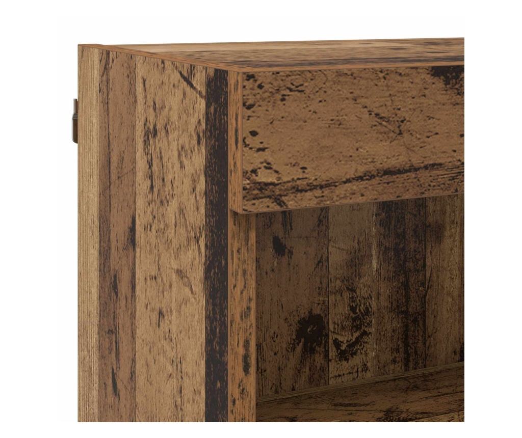 ТВ стенни единици с LED 5 pcs Старо дърво Инженерно дърво - 10