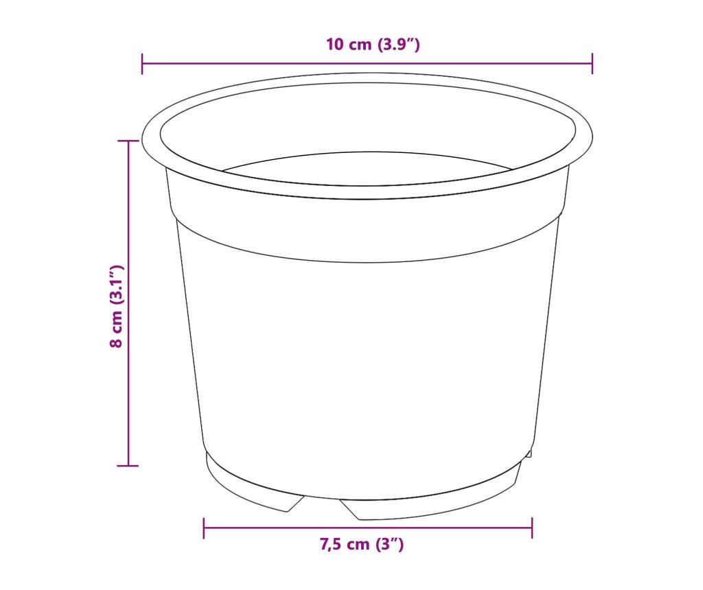 Цветна саксия 100 pcs Черно Ø 15 x 12.5 см Пластмаса - 10