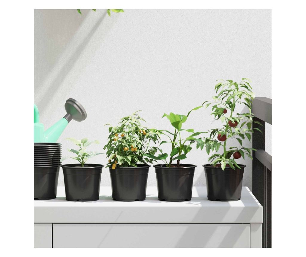 Цветна саксия 100 pcs Черно Ø 15 x 12.5 см Пластмаса - 2