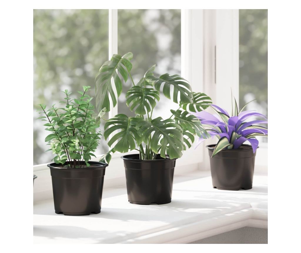 Цветна саксия 100 pcs Черно Ø 15 x 12.5 см Пластмаса - 5