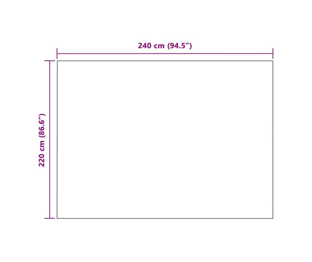 Одеяло Бордо червен 240 x 220 cm Мека вълна - 7