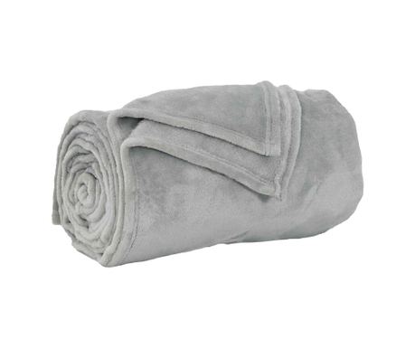 vidaXL Pătura de aruncat Gri 240 x 270 cm Molton