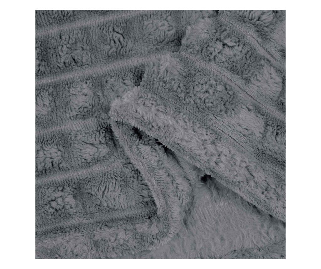 Одеала за хвърляне 6 pcs Тъмен сив 240 x 220 cm Мека вълна - 6