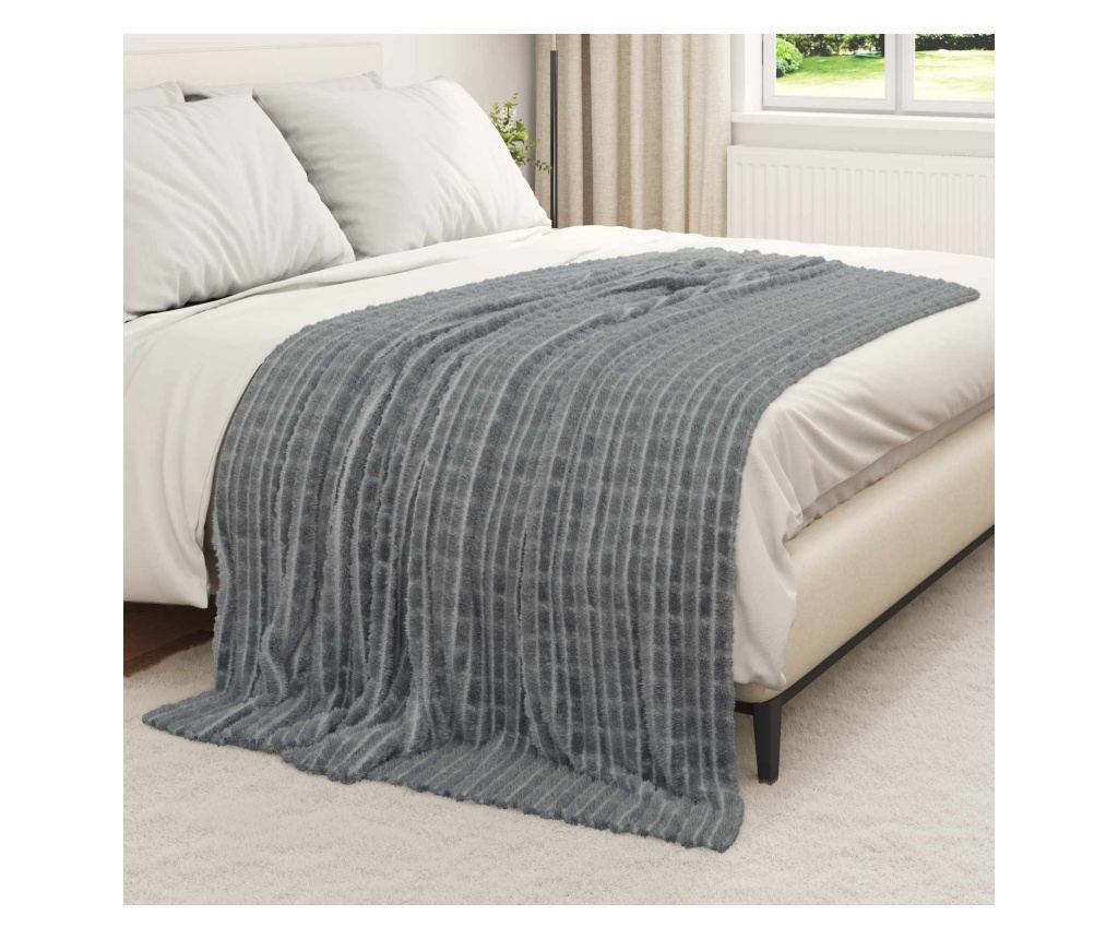 Одеала за хвърляне 6 pcs Тъмен сив 200 x 150 cm Мека вълна - 3
