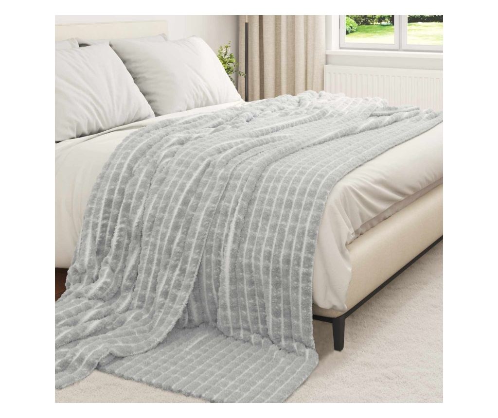 Одеала за хвърляне 6 pcs Сив 270 x 240 см Мека вълна - 3