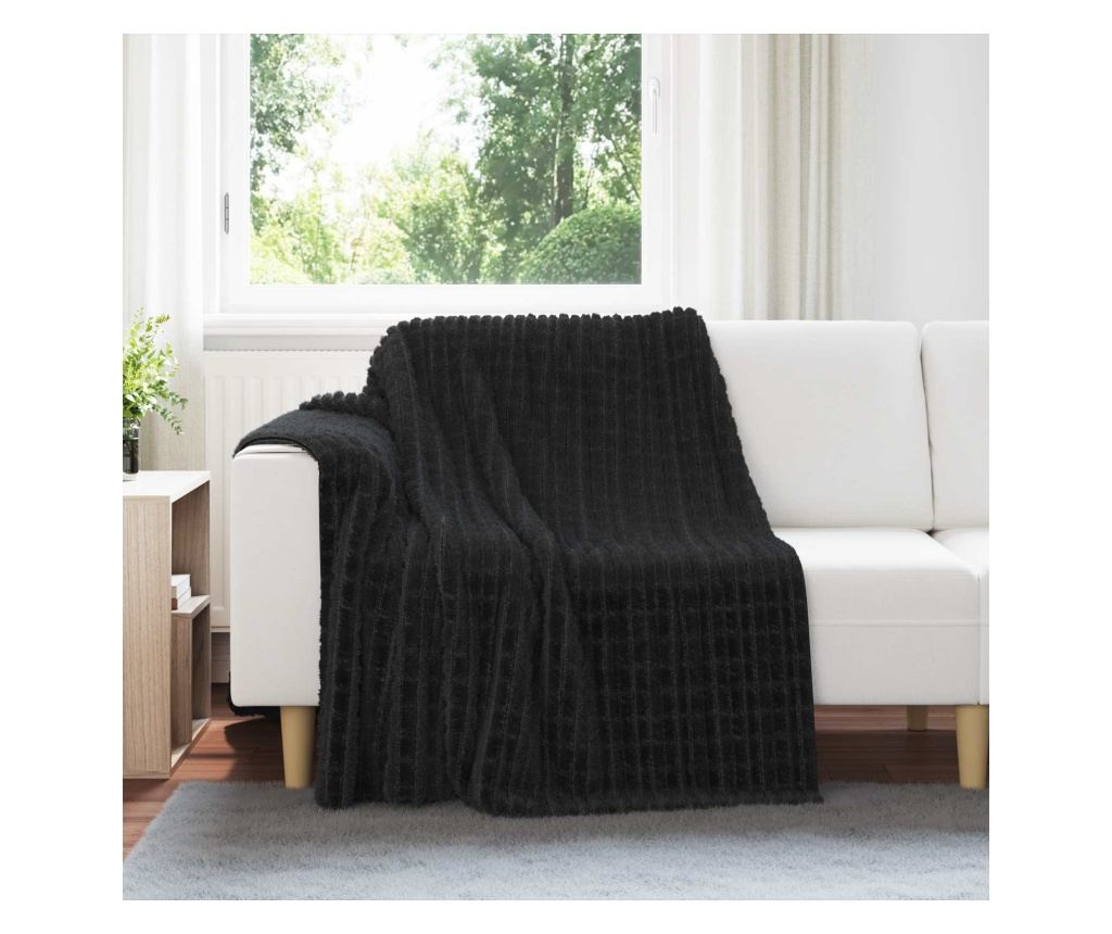 Одеала за хвърляне 6 pcs Черно 200 x 150 cm Мека вълна - 2