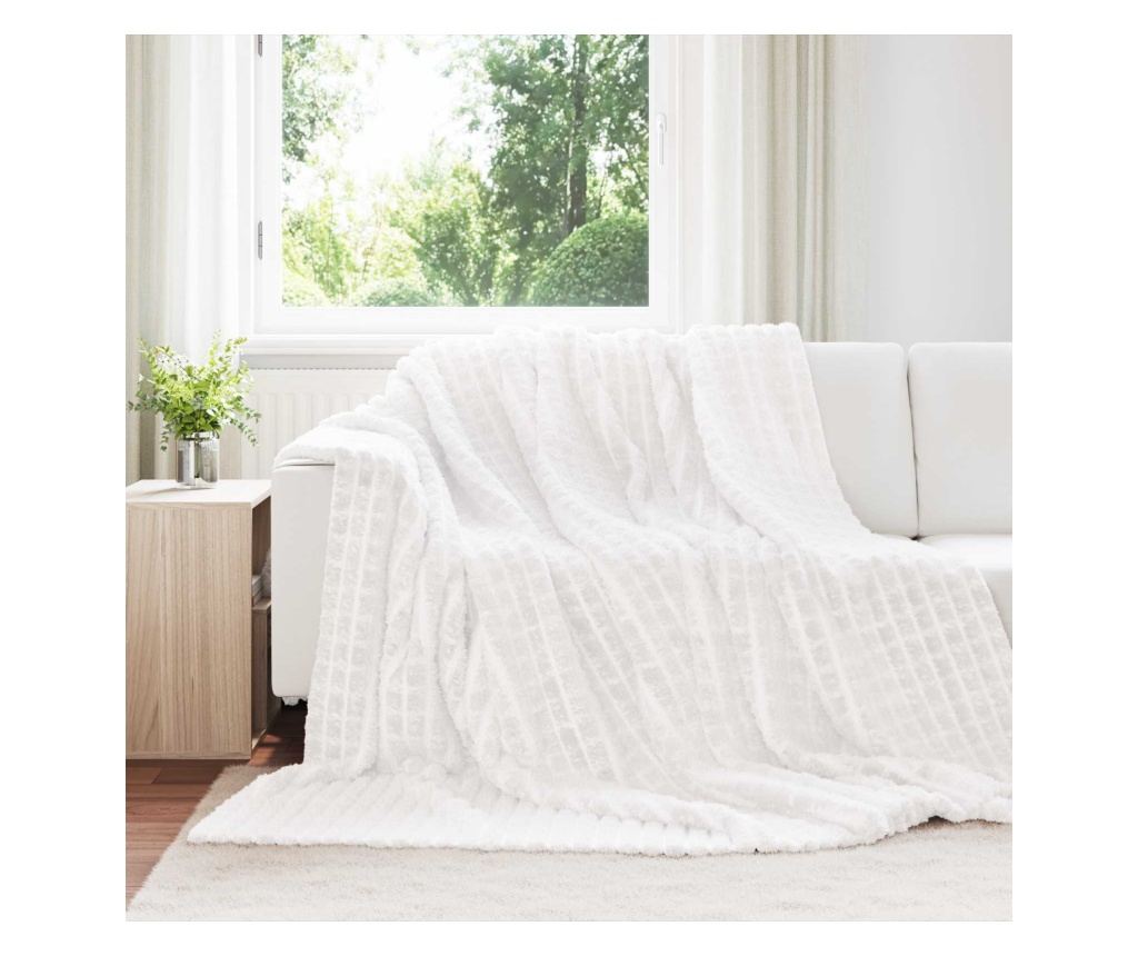 Одеала за хвърляне 6 pcs Бяло 270 x 240 см Мека вълна - 2