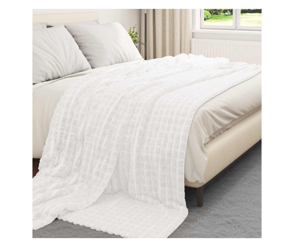 Одеала за хвърляне 6 pcs Бяло 270 x 240 см Мека вълна - 3