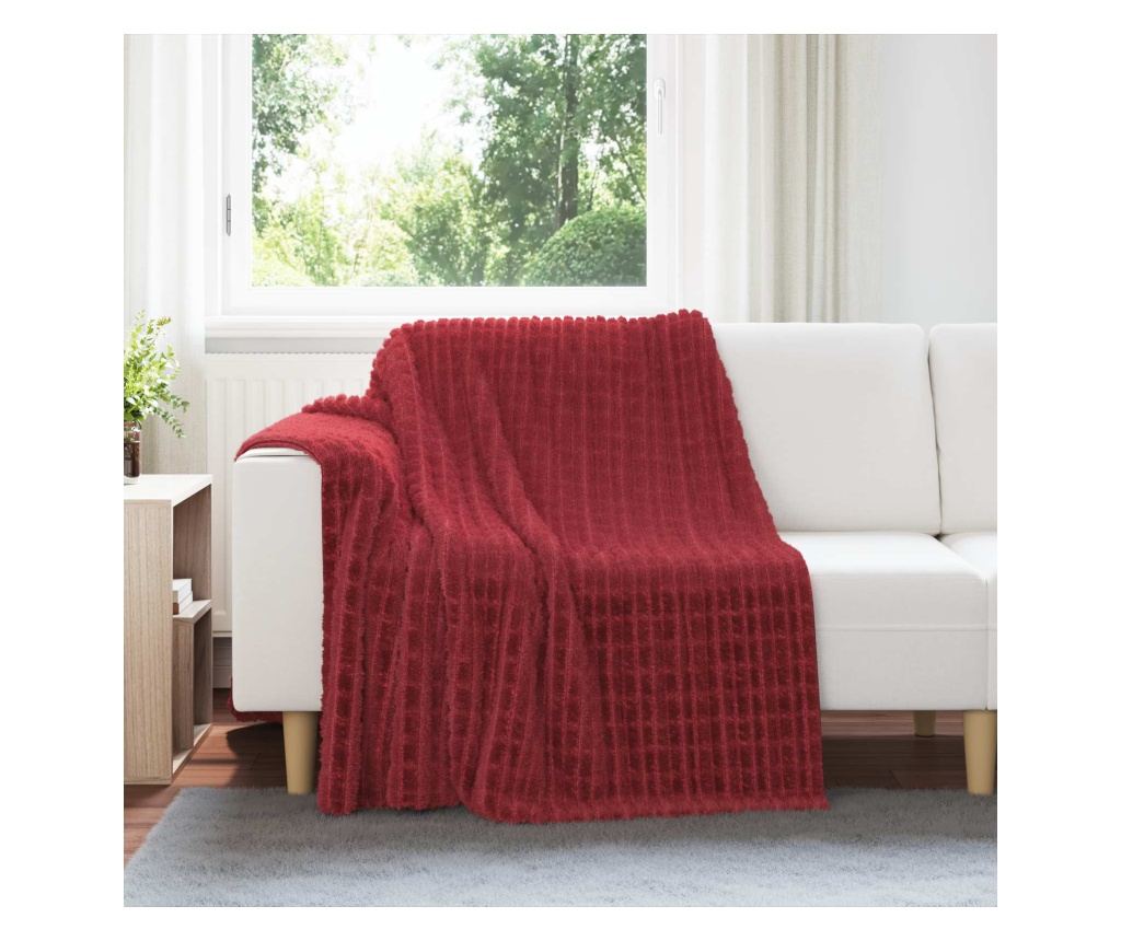 Одеала за хвърляне 6 pcs Бордо червен 200 x 150 cm Мека вълна - 2