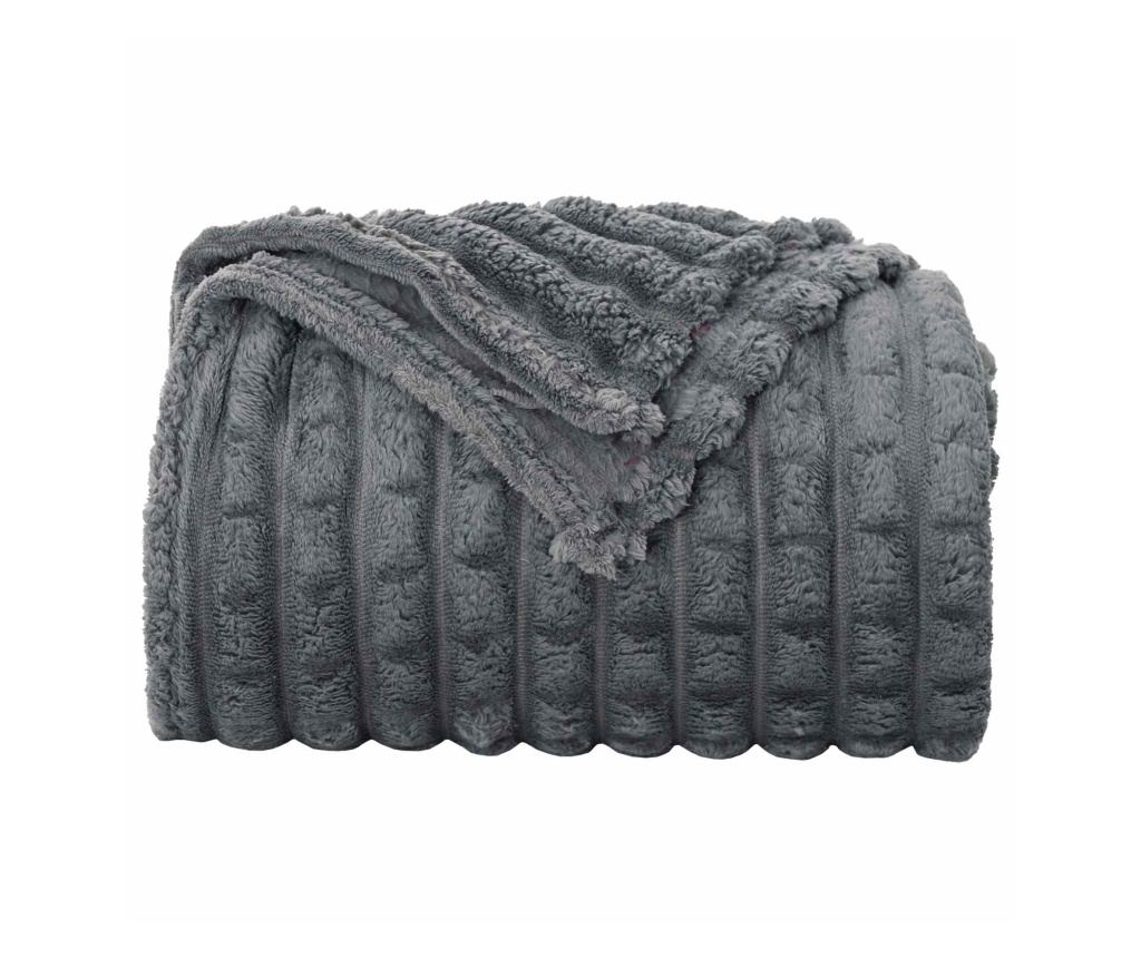 Одеала за хвърляне 6 pcs Тъмен сив 240 x 220 cm Мека вълна - 5