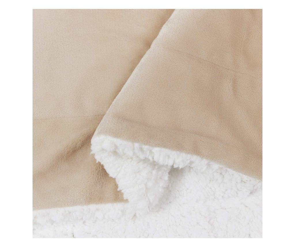 Одеяло Бежово 240 x 270 см Мека вълна - 4