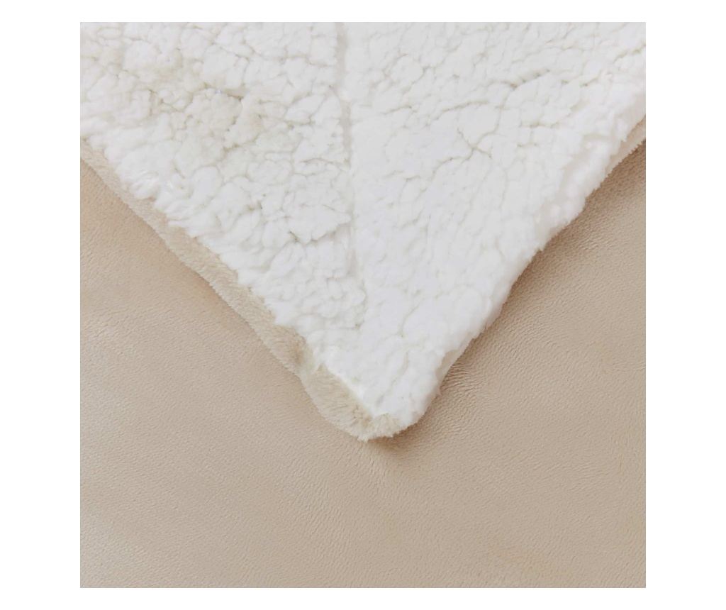 Одеяло Бежово 240 x 270 см Мека вълна - 5
