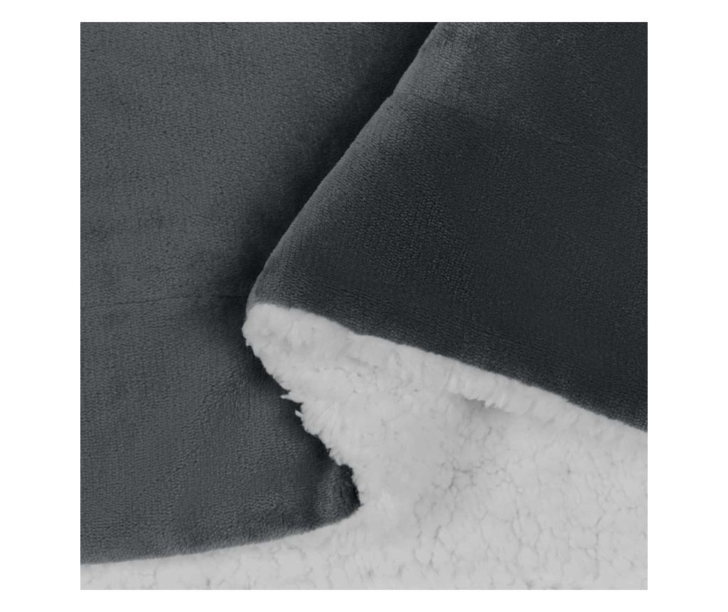 Одеяло Тъмен сив 130 x 150 cm Мека вълна - 4