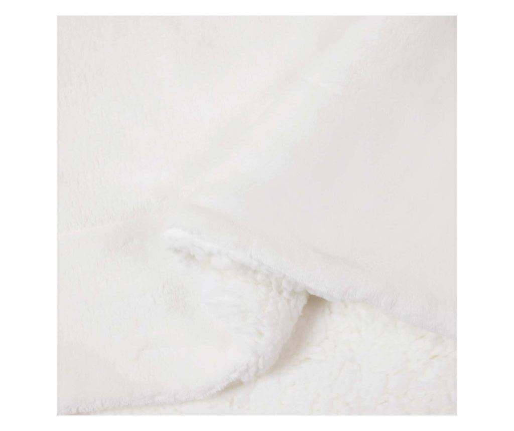 Одеяло Бяло 150 x 200 cm Мека вълна - 4