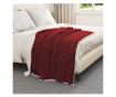 Одеяло Бордо червен 130 x 150 cm Мека вълна thumbnail 3