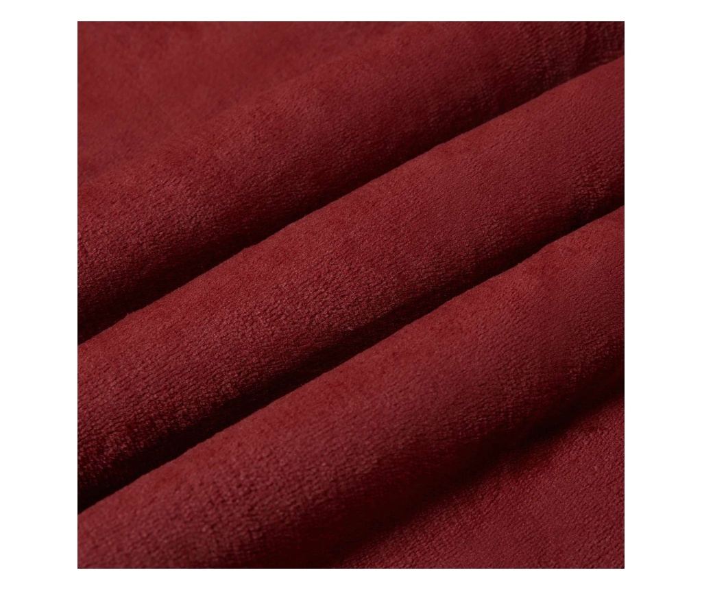 Одеяло Бордо червен 130 x 150 cm Мека вълна - 6