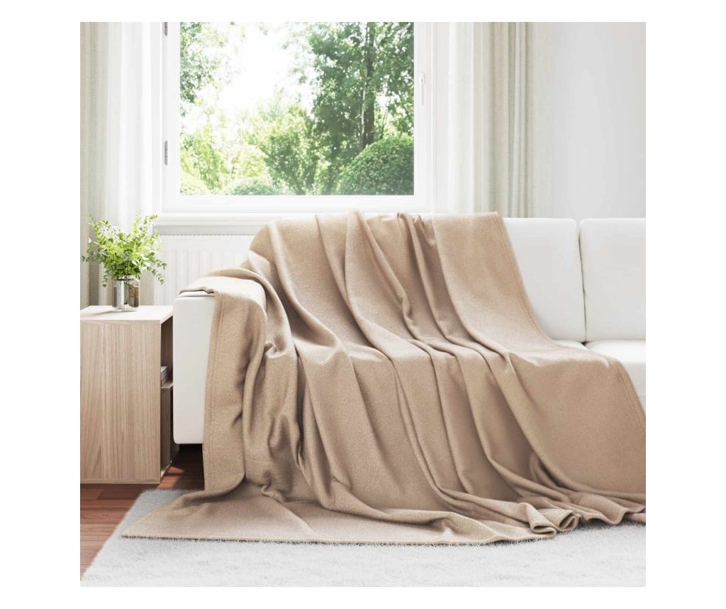 Одеала за хвърляне 6 pcs Камилски 270 x 240 см Мека вълна - 2