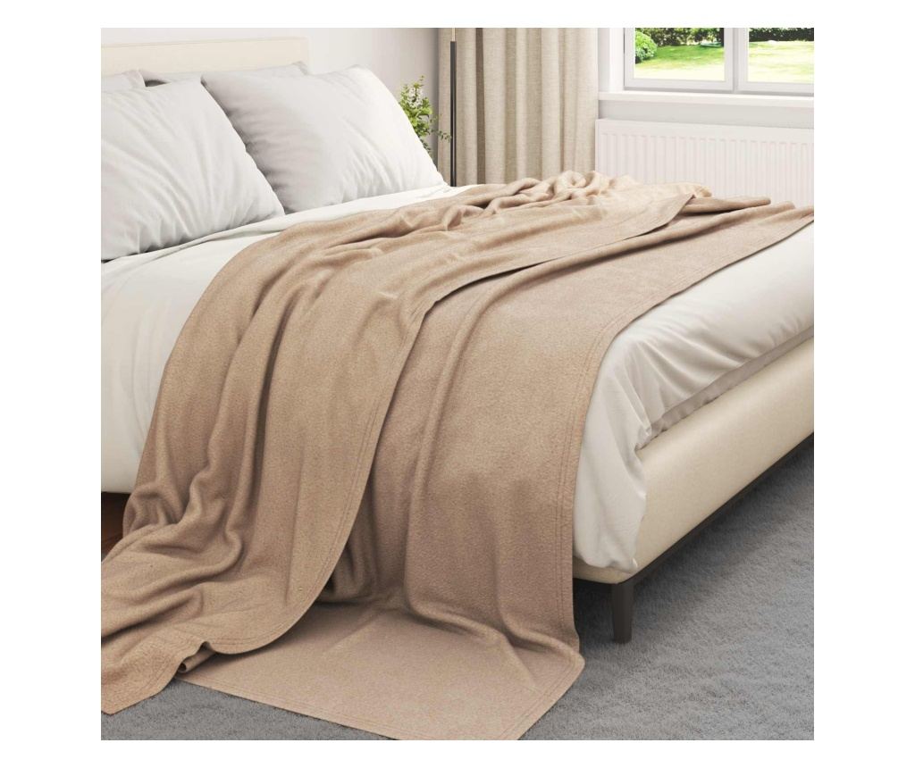 Одеала за хвърляне 6 pcs Камилски 270 x 240 см Мека вълна - 3