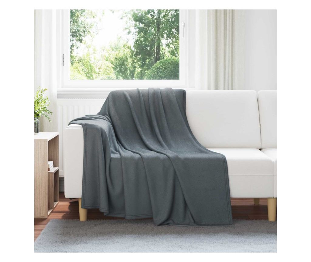 Одеала за хвърляне 24 pcs Тъмен сив 200 x 150 cm Мека вълна - 2