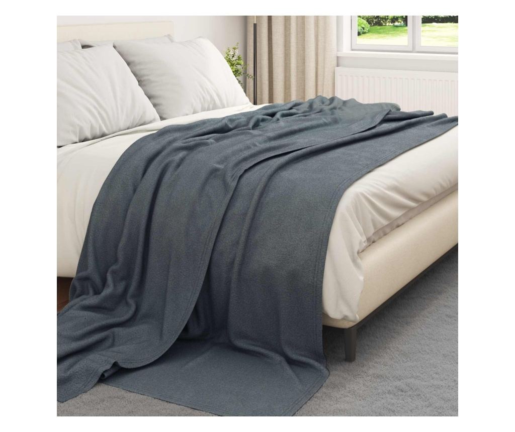 Одеала за хвърляне 6 pcs Тъмен сив 240 x 220 cm Мека вълна - 3