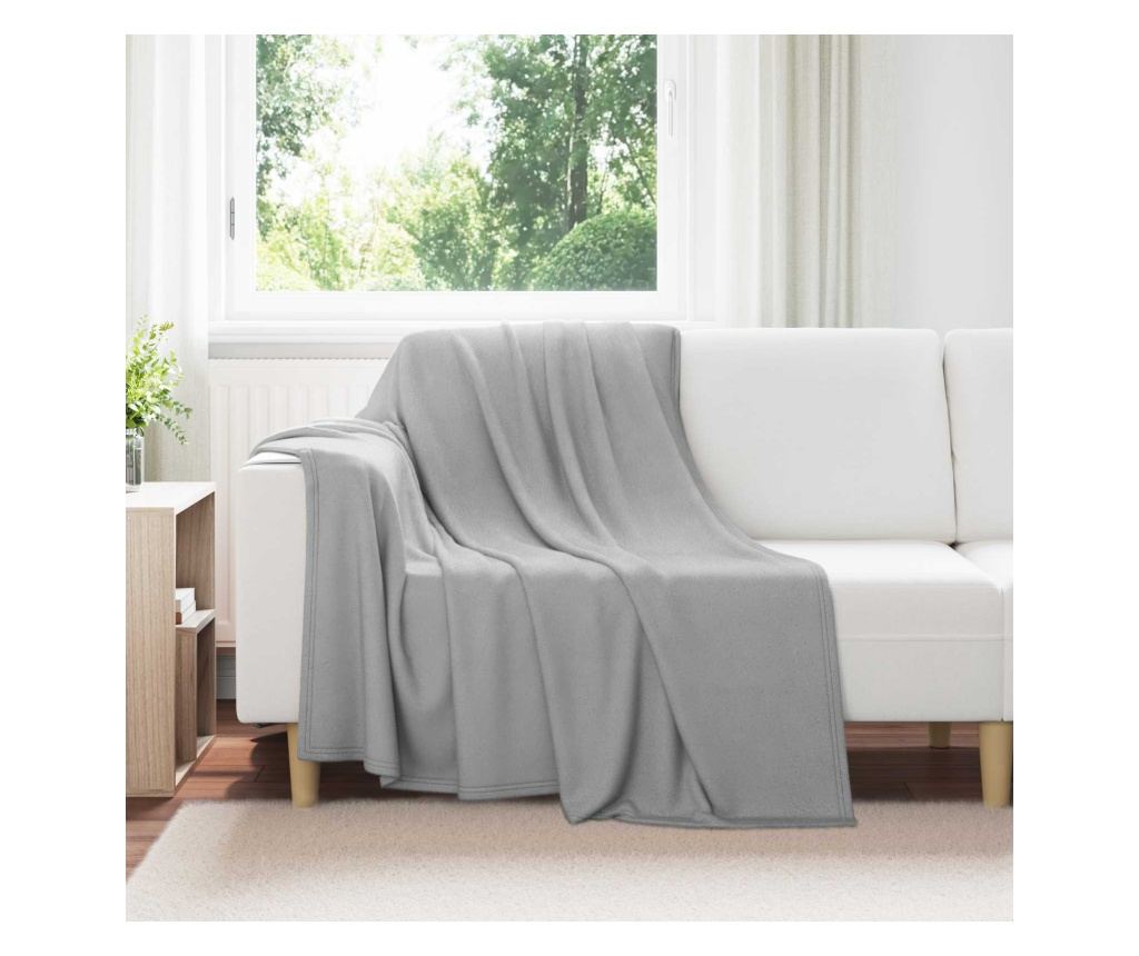 Одеяло Сив 200 x 150 cm Мека вълна - 2