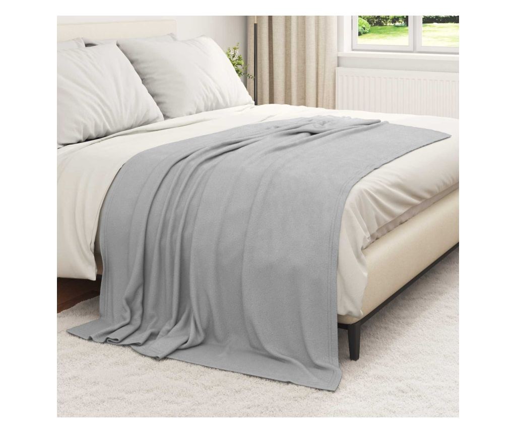 Одеяло Сив 200 x 150 cm Мека вълна - 3