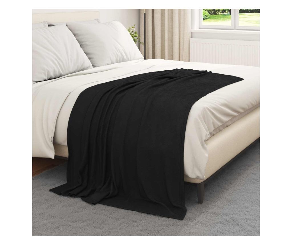 Одеала за хвърляне 24 pcs Черно 170 х 130 см Мека вълна - 3