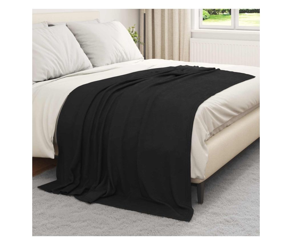 Одеяло Черно 200 x 150 cm Мека вълна - 3