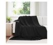Одеала за хвърляне 6 pcs Черно 270 x 240 см Мека вълна thumbnail 2