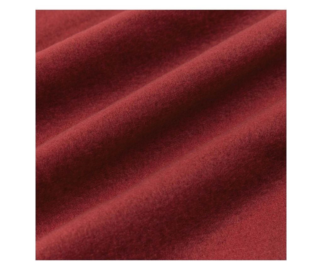 Одеяло Бордо червен 200 x 150 cm Мека вълна - 4