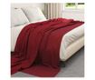 Одеяло Бордо червен 240 x 220 cm Мека вълна thumbnail 3