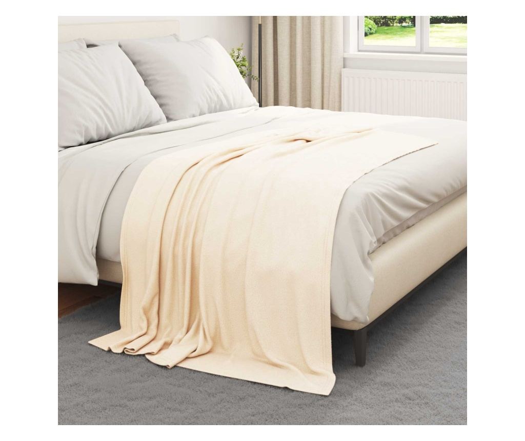 Одеяло Крем 170 х 130 см Мека вълна - 3
