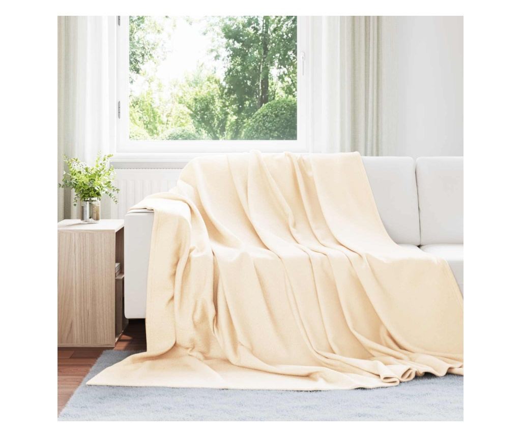 Одеала за хвърляне 6 pcs Крем 240 x 220 cm Мека вълна - 2
