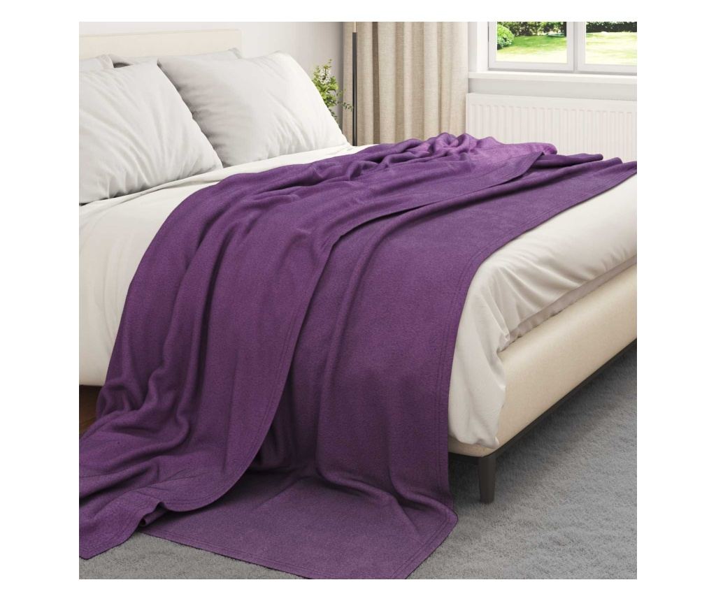 Одеала за хвърляне 6 pcs Лилаво 240 x 220 cm Мека вълна - 3