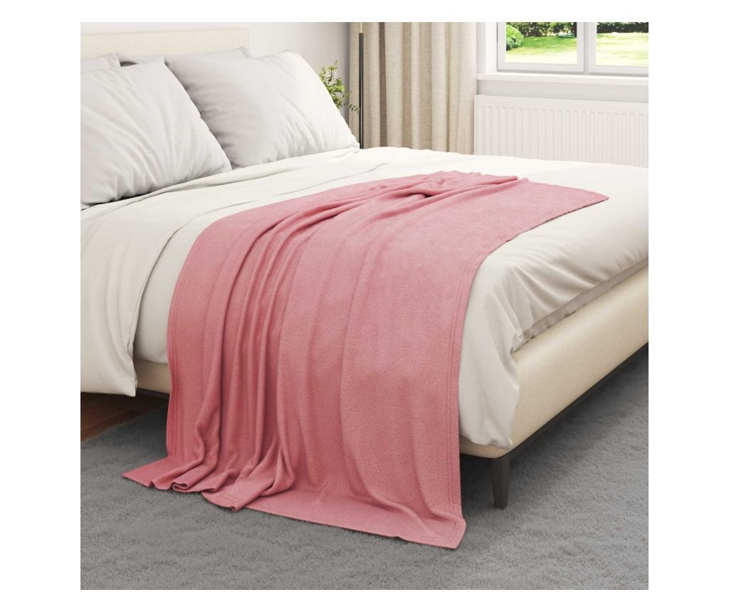 Одеяло Розово 170 х 130 см Мека вълна - 3