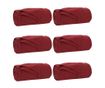 Одеала за хвърляне 6 pcs Бордо червен 270 x 240 см Мека вълна thumbnail 1