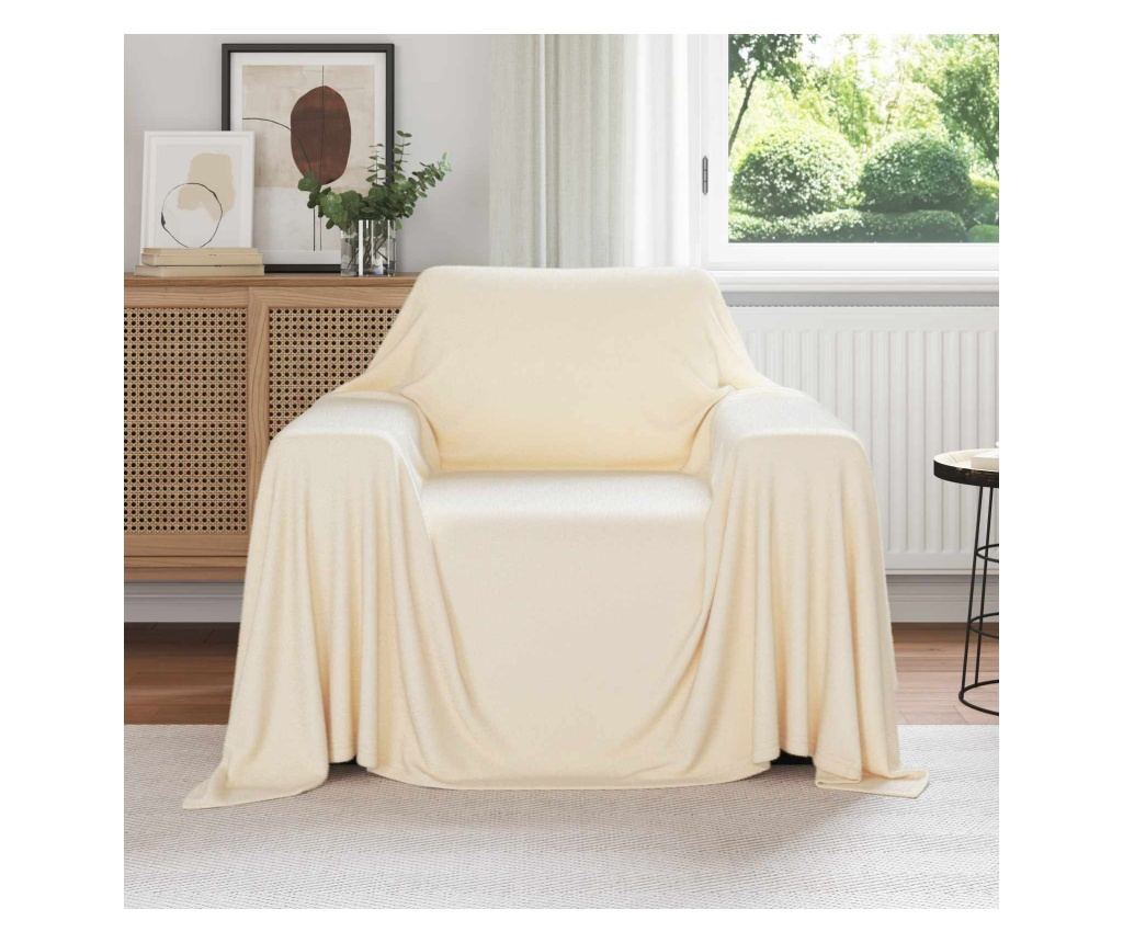 Одеала за хвърляне 6 pcs Крем 210 x 140 см Мека вълна - 2