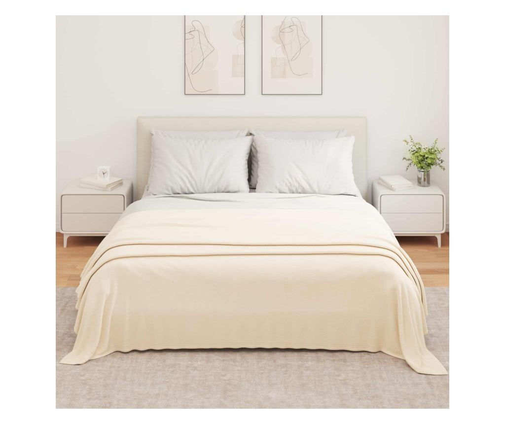 Одеала за хвърляне 6 pcs Крем 350 x 270 см Мека вълна - 3