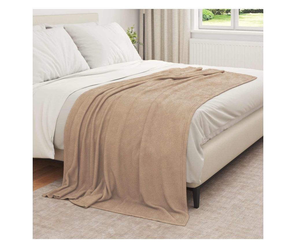 Одеала за хвърляне 6 pcs Камилски 210 x 140 см Мека вълна - 3