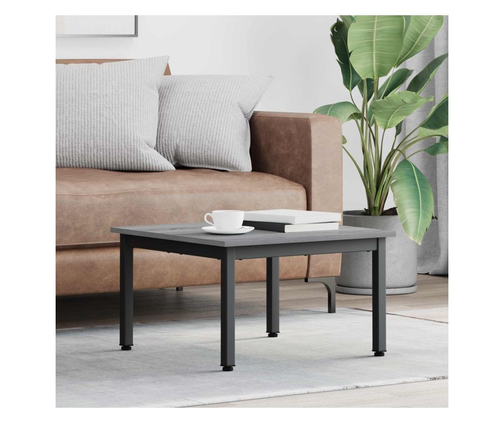 Масичка за кафе Сив Сонома 60 x 60 x 36 cm Инженерно дърво - 2