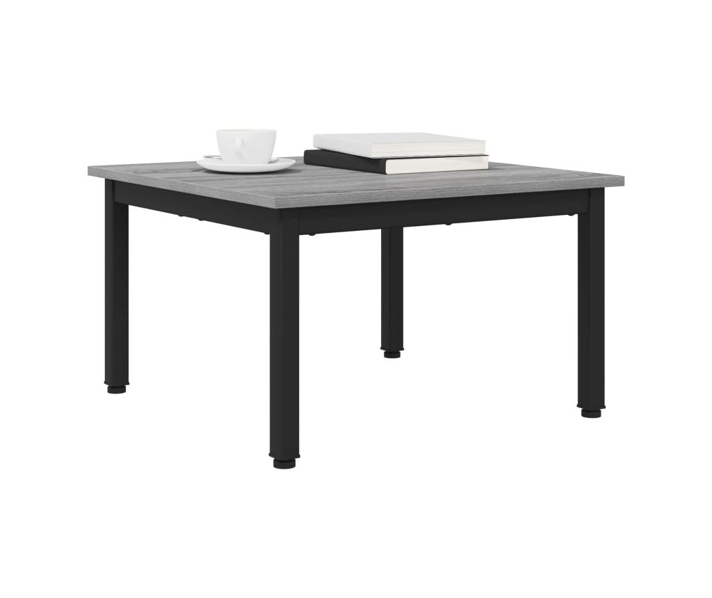 Масичка за кафе Сив Сонома 60 x 60 x 36 cm Инженерно дърво - 3