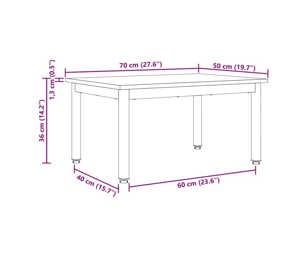 Масичка за кафе Сонома 70 x 50 x 36 см Инженерно дърво - 10