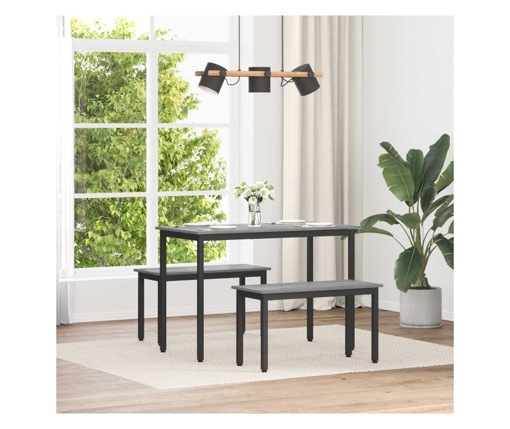 Пейка Сив Сонома 80 x 35 x 45 cm Инженерно дърво - 2