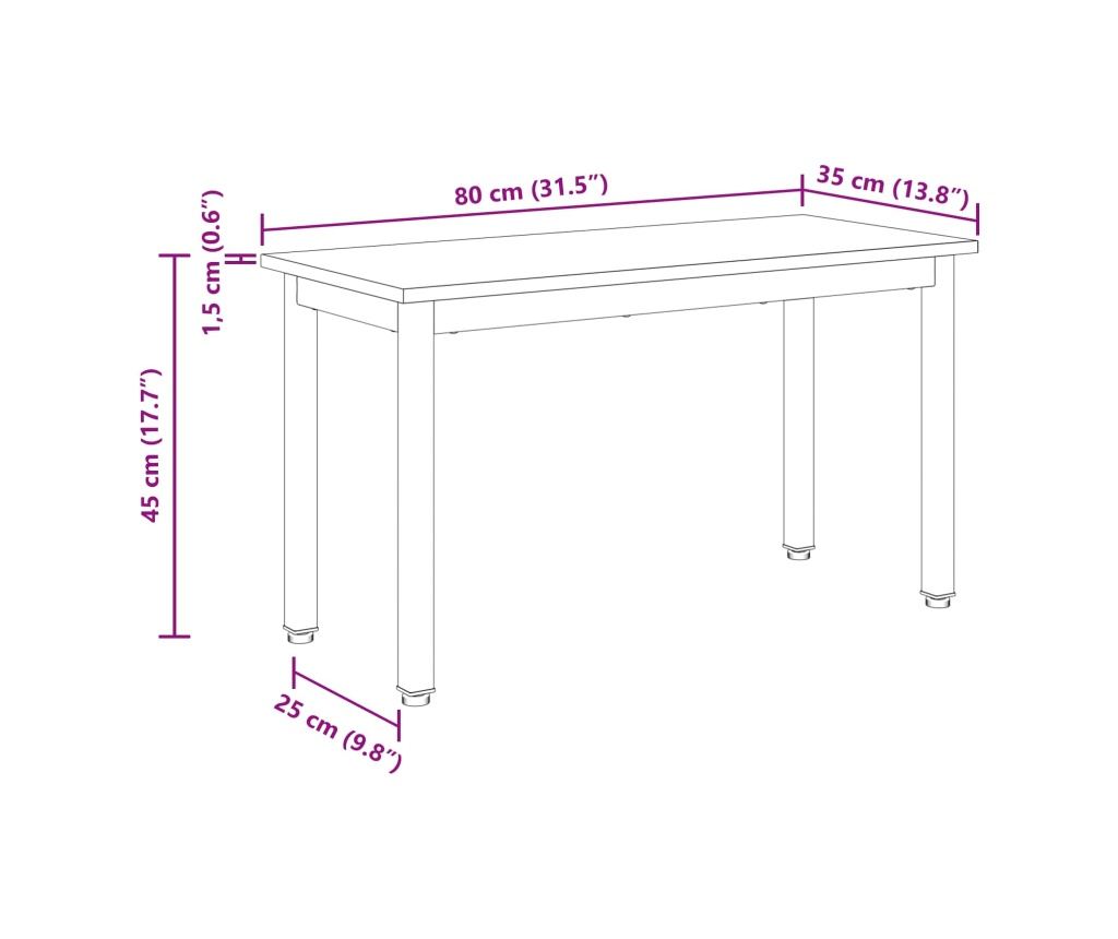 Пейка Сив Сонома 80 x 35 x 45 cm Инженерно дърво - 9